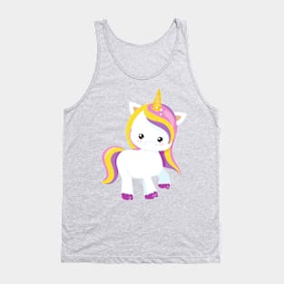 Cute Unicorn, Kawaii Unicorn, Little Unicorn Tank Top